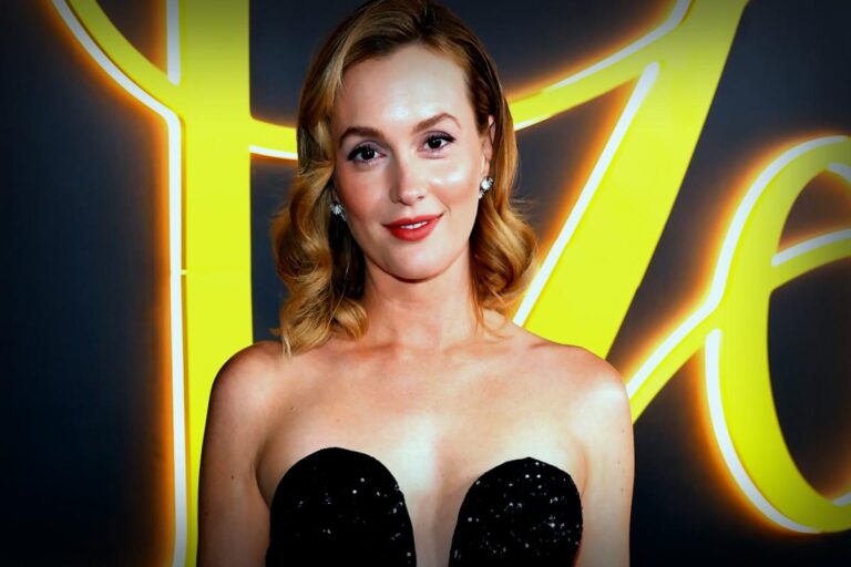 Leighton Meester Rocks a Betty Boop Inspired Look in a Dazzling LBD